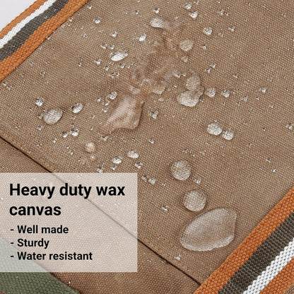 Kaminholztasche Holzkorb Tragetasche Brennholzträger gewachstes Segeltuch wasserdicht extra groß freistehend braun