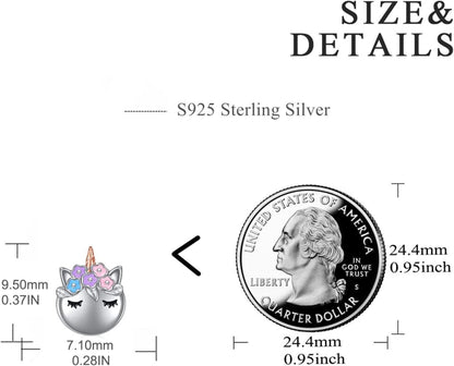 VONALA Einhorn Ohrstecker 925 Sterling Silber Geschenk Damen Kinder
