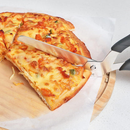 Pizzaschere Edelstahlklinge Lebensmittelqualität Weicher Griff 27CM