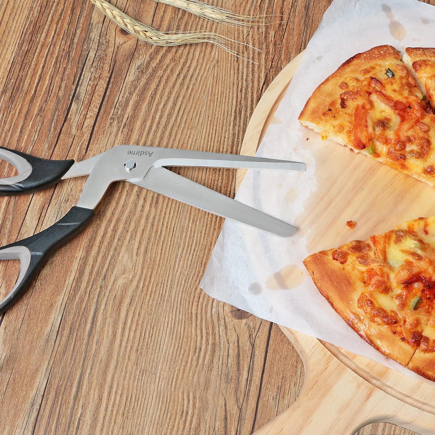 Pizzaschere Edelstahlklinge Lebensmittelqualität Weicher Griff 27CM