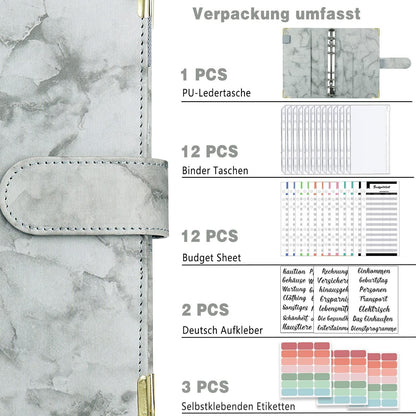 A6 Budget Planner Deutsch Geld Organizer Binder Taschen