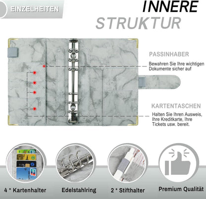 A6 Budget Planner Geld Organizer Binder Taschen Deutsch Sparbuch