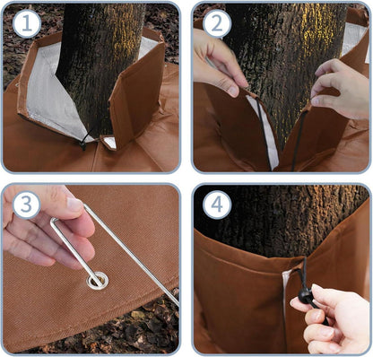 Hydrogarden Palmen-Wurzelschutz Ø100cm Frostschutz 2er Pack Braun