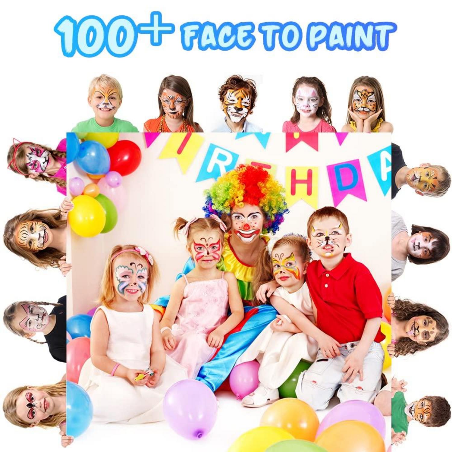 Kinder Schminkset 16 Farben Weihnachten Halloween Fasching Karneval