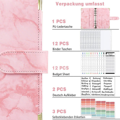 A6 Budget Planner Deutsch mit Geldorganizer und Binder