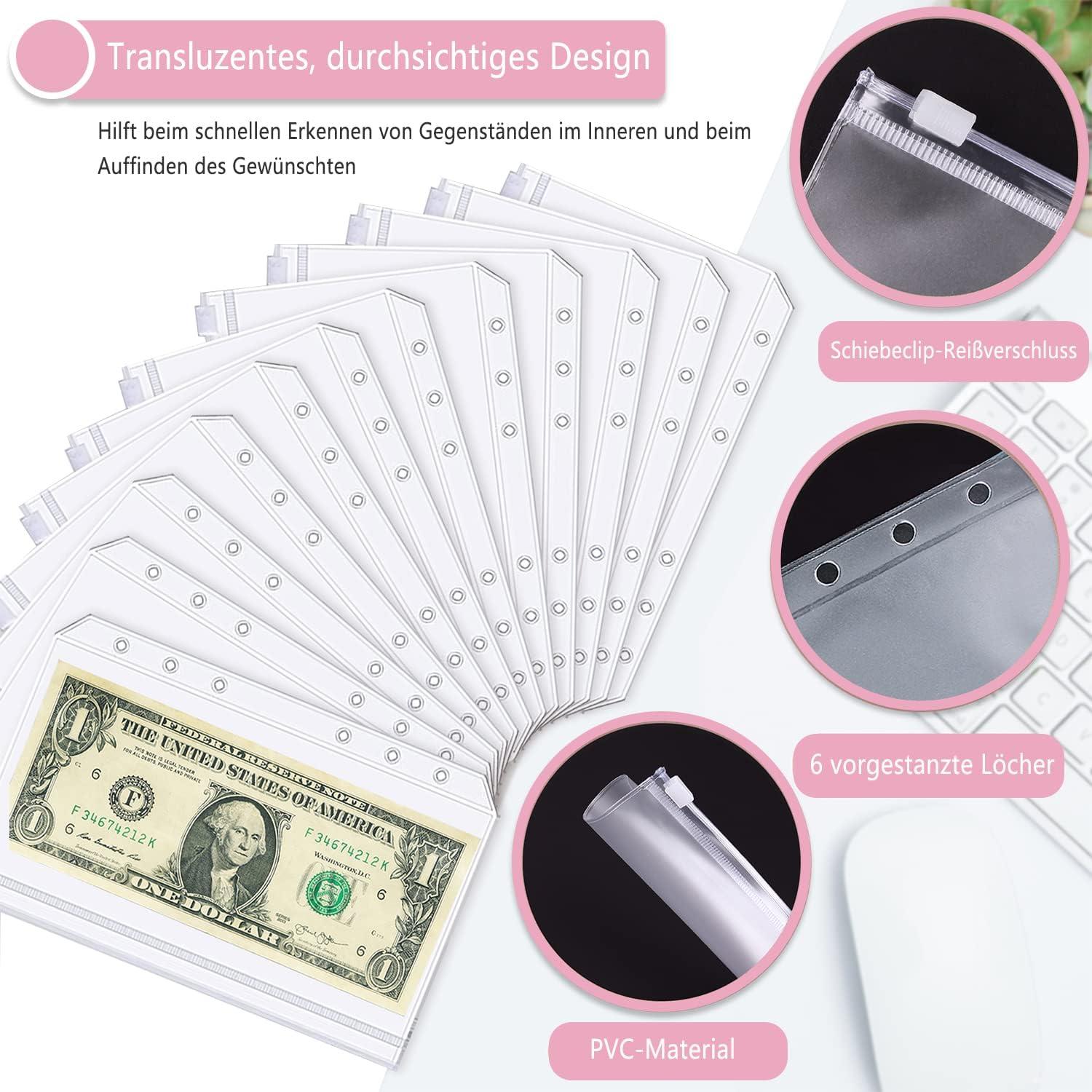 A6 Budget Planner Deutsch Geld Organizer Binder Taschen Sparbuch
