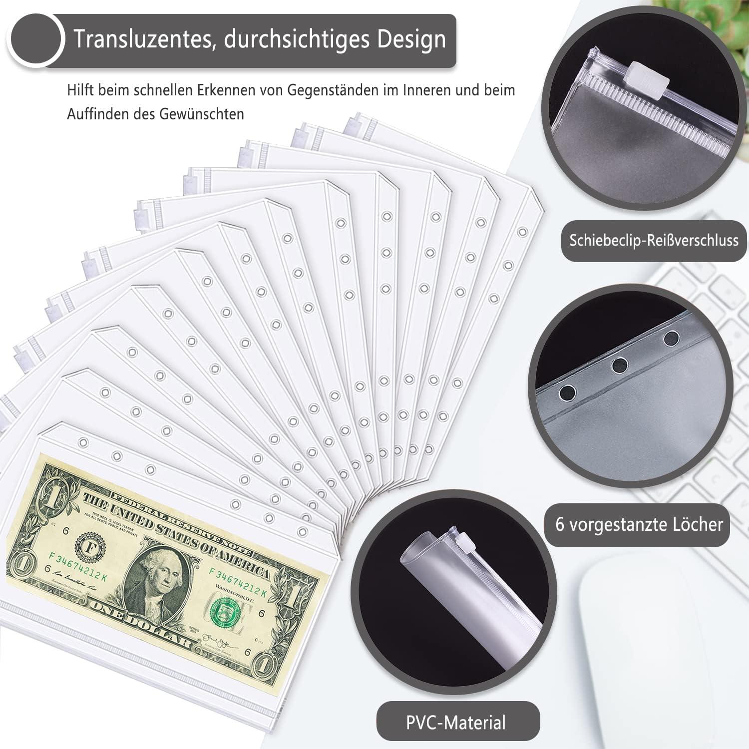 A6 Budget Planner Deutsch Geld Organizer Binder Taschen Sparbuch
