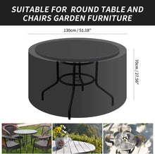 Gartentisch Abdeckung 420D Wasserdicht 130x70cm Schwarz