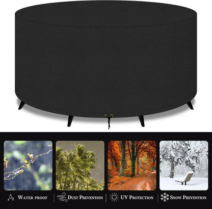 Schwarze Patio Plus Gartentisch Abdeckung 130x70cm Waterproof
