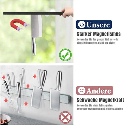 Magnetleiste Messerhalter 2er Set Schwarz Edelstahl 40cm Magnetisch