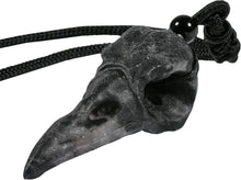 Rabenschädel Achat Kristall Anhänger Halskette Wicca HalloweenSchwarz