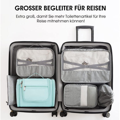 Große Kulturtasche zum Aufhängen, Minzgrün