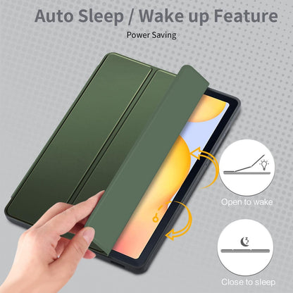 EasyAcc Hülle Samsung Galaxy Tab S6 Lite 10.4 Zoll Olivgrün Schutzfolie S Pen Halter
