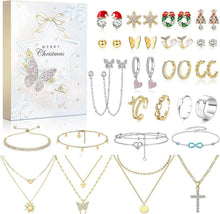 Schmuck Adventskalender 2024 Damen Mädchen Weihnachten 24