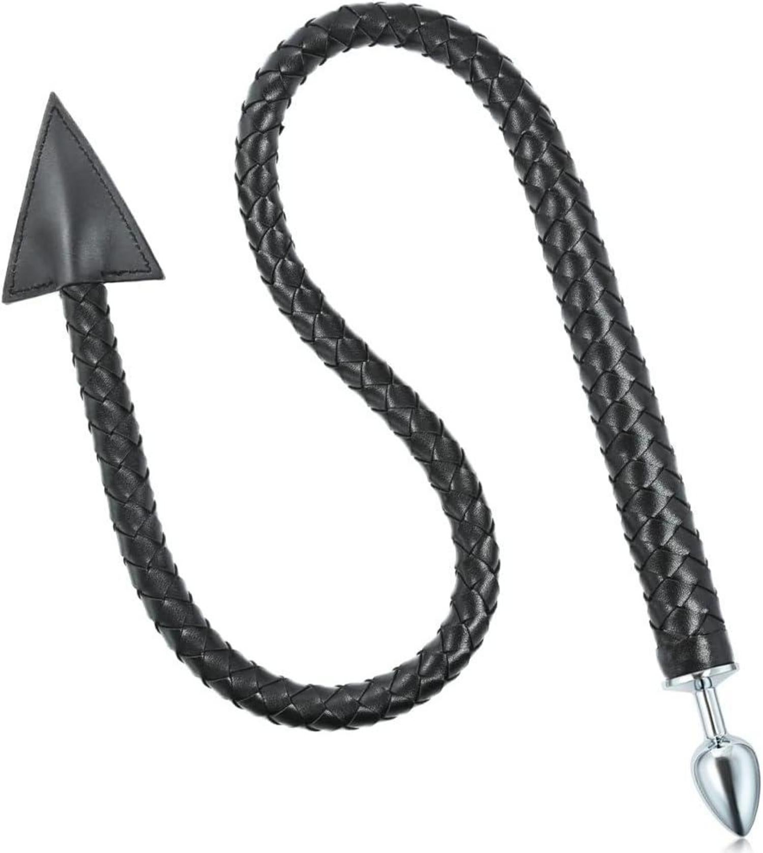 Metall Analplug mit Teufelsschwanz 108 cm lang Butt Plug BDSM FetishSM