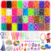 Selizo 2800+ Loom Bänder Set 36 Farben Zubehör Gummibänder Armbänder