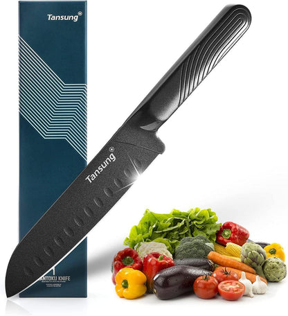 Santoku Profi Kochmesser Japanische Klinge 17cm Ergonomischer Griff