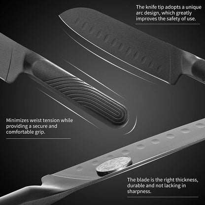 Santoku Profi Kochmesser Japanisches Allzweck Küchenmesser 17cm Klinge