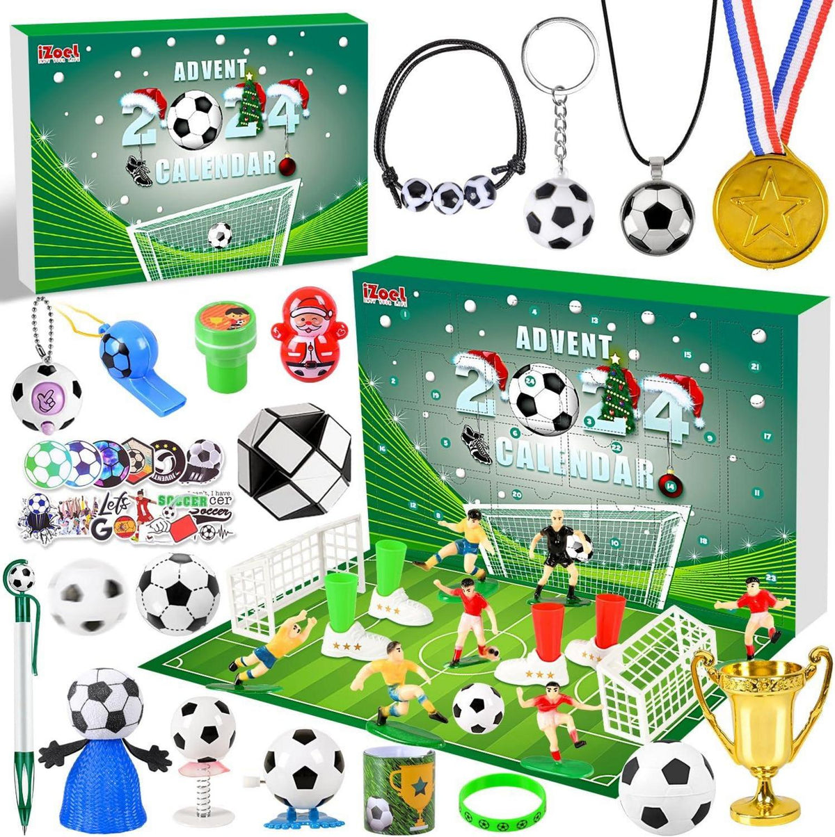 24-tägiger Fußball WM Spielzeug Adventskalender 2024