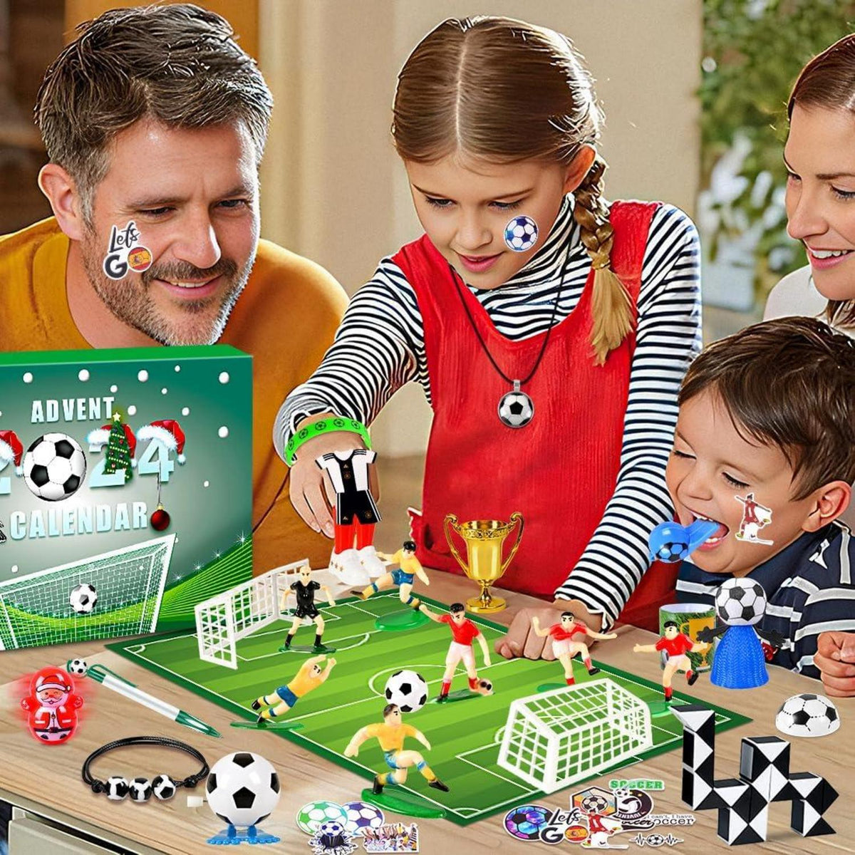 24-tägiger Fußball WM Spielzeug Adventskalender 2024