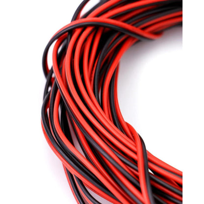 QWORK® 10m 22AWG Elektrischer Draht Schwarz Rot LED Strip
