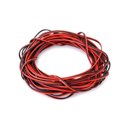 QWORK® 10m 22AWG Elektrischer Draht Schwarz Rot LED Strip