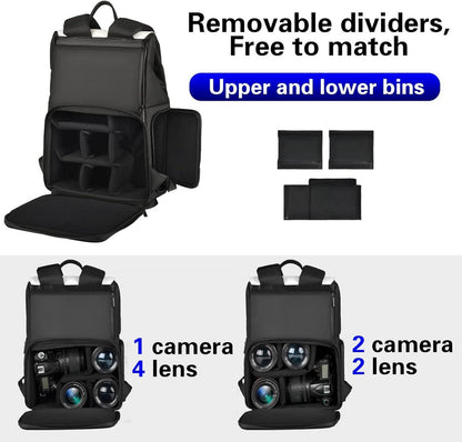 Cwatcun Kamerarucksack Fotorucksack groß wasserdicht Sony Canon Nikon