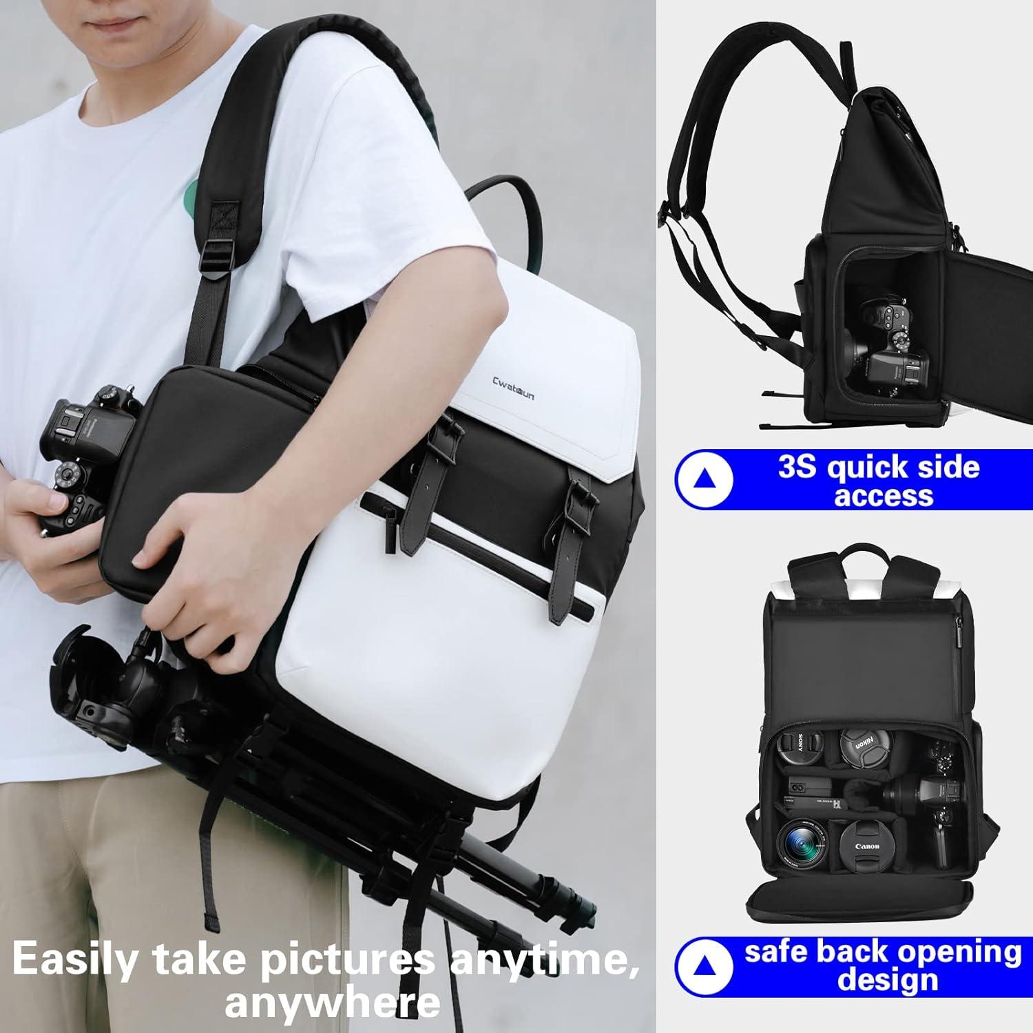 Kamerarucksack Wasserdicht Groß Professionell Weiß Sony Canon Nikon Objektiv