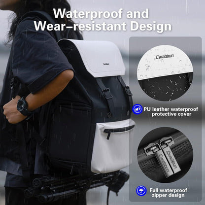 Kamerarucksack Wasserdicht Groß Professionell Weiß Sony Canon Nikon Objektiv