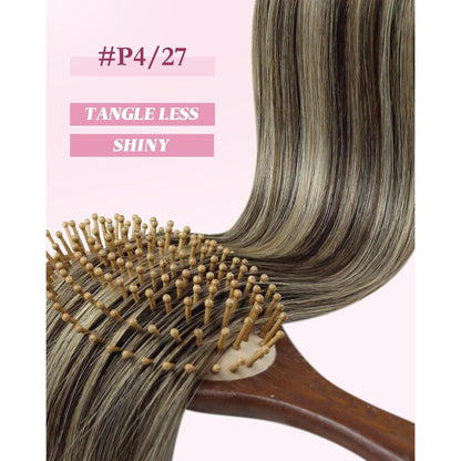 Blond Echthaar Microring Extensions #P4/27 50cm