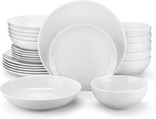 Porzellan Geschirr Set 24-teilig Weißes Premium Tafelservice