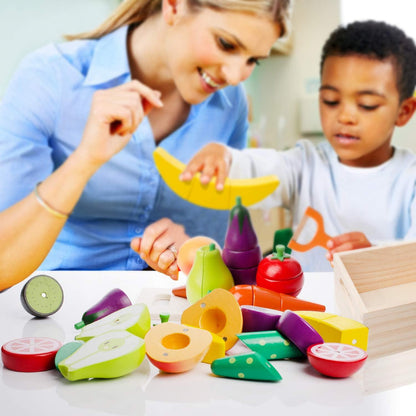 Küche Kinder Spielzeug Obst Gemüse Magnetspielzeug Holz Simulation