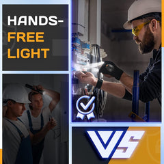 LED Handschuhe für Angler - USB wiederaufladbar - Schwarz