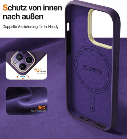 TORRAS iPhone 14 Pro Hülle MagSafe Zertifiziert Stoßfest Violett