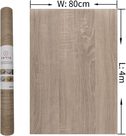 Graue Holzmaserung Selbstklebende Möbelfolie 80x4cm Waterproof Wall Sticker