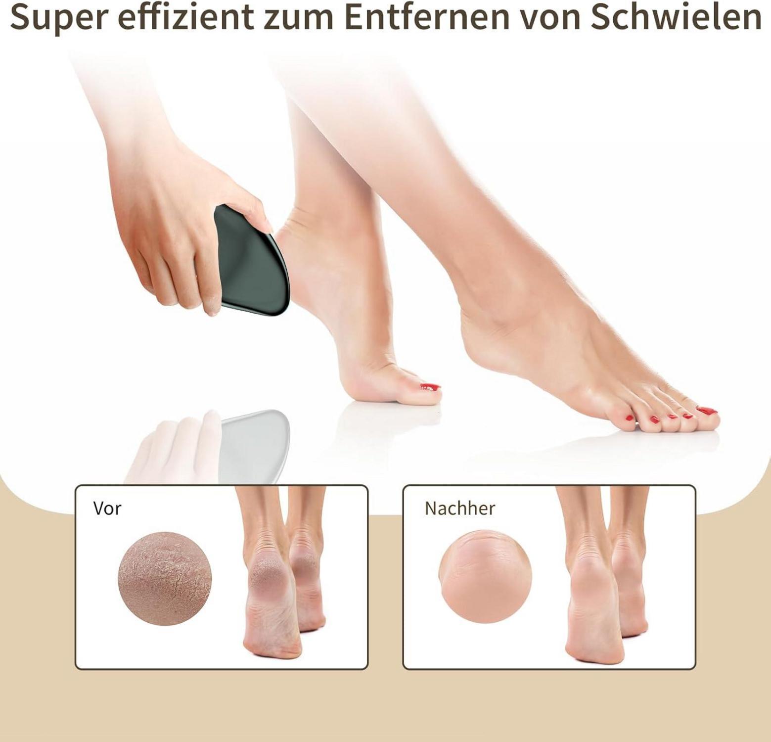 Nano Glas Hornhautentferner für Nass und Trocken, Professionelle Fußfeile zur Hornhautentfernung