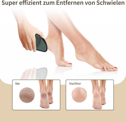 Nano Glas Hornhautentferner für Nass und Trocken, Professionelle Fußfeile zur Hornhautentfernung