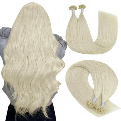 Echthaar Bonding Extensions Blond 35cm – Platinblond