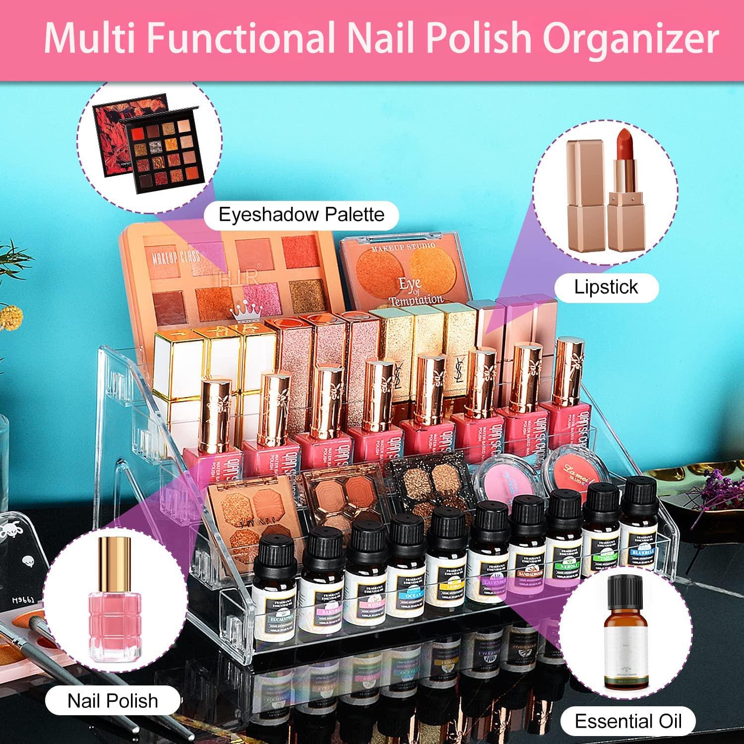 Nagellack Aufbewahrung Acryl Display Rack 60 Flaschen ätherische Öle Halter