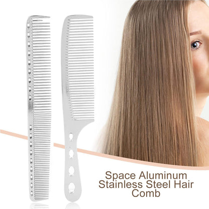 Aluminium Metall HaarKamm Set Anti statische Sparse HaarschnittKamm