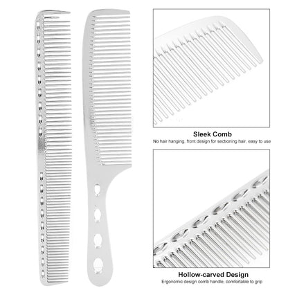 Professionelles Aluminium Haarkamm Set, Anti-statisch, für Haarschnitt & Styling