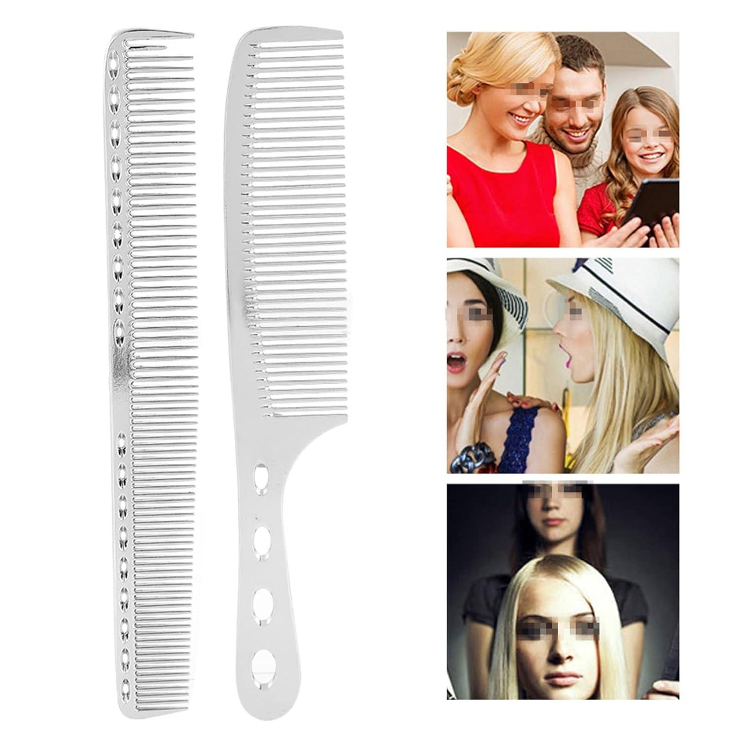 Aluminium Metall HaarKamm Set für Haarstyling & Schneiden