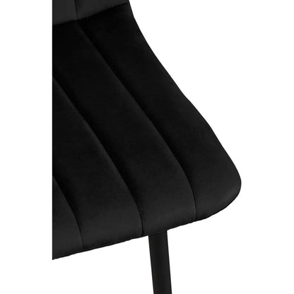Esstisch Set 140x80cm mit 4 Samtstühlen – Modern & Robust