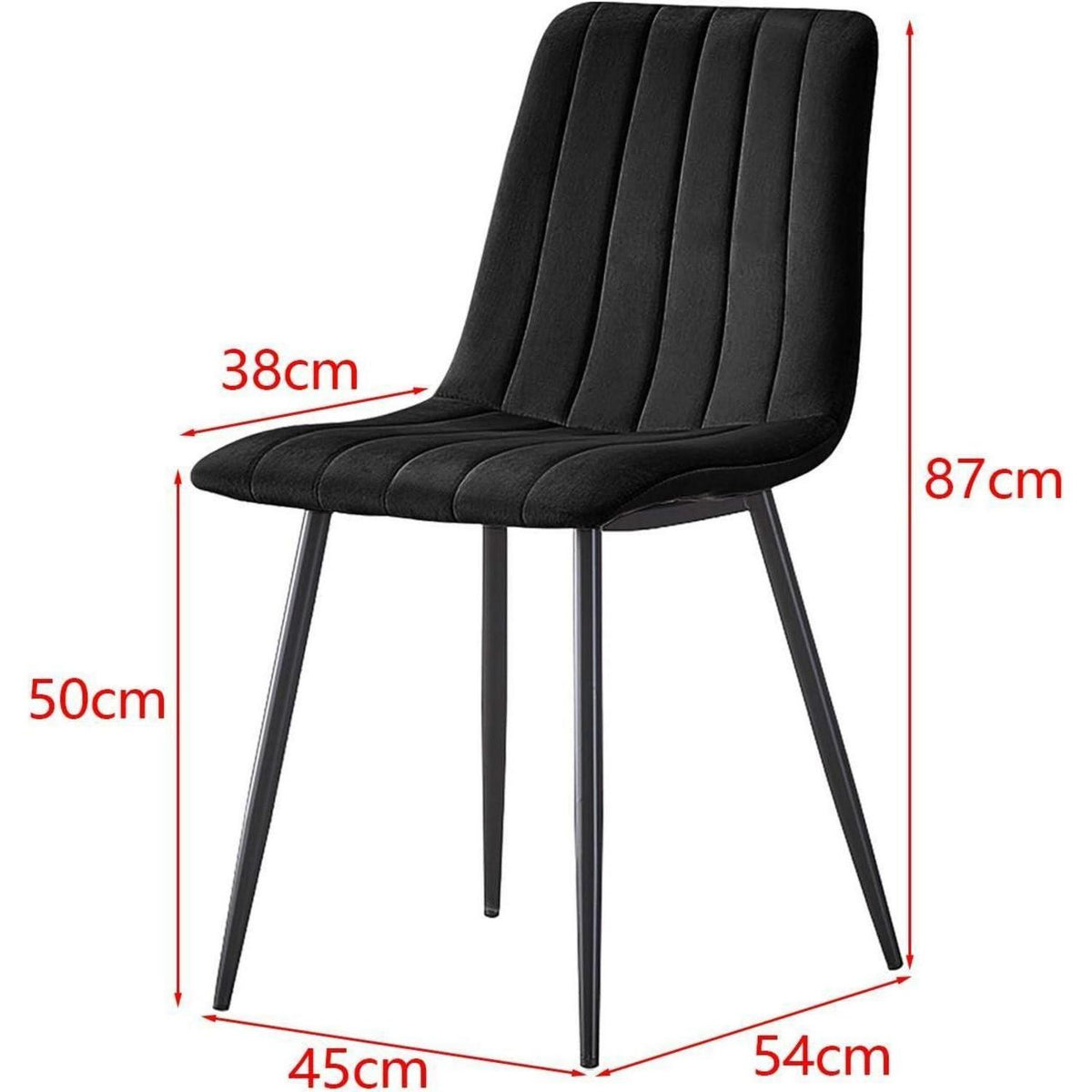 Esstisch Set 140x80cm mit 4 Samtstühlen – Modern & Robust
