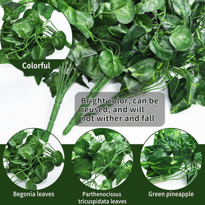 Künstliche Hängepflanzen Set 3 Stück 96cm Gefälschte Efeu Rebe