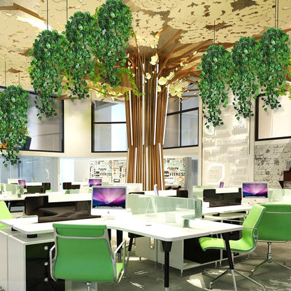 3er Set Künstliche Efeu Hängepflanzen 96cm Wand Dekoration