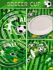 Fussball Partygeschirr Set Geburtstag Deko Pappteller