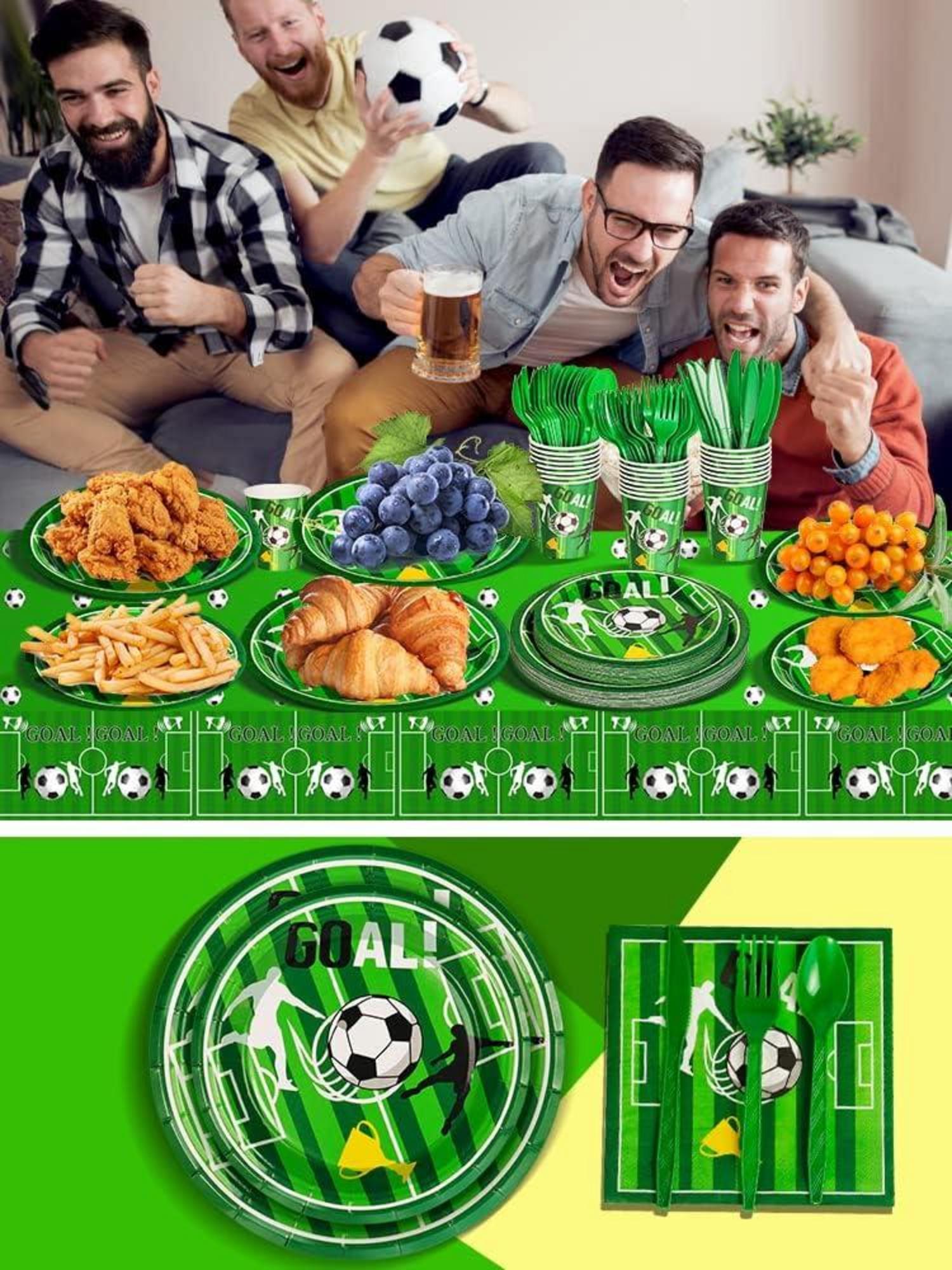 Fußball Partygeschirr Set 141-teilig Kindergeburtstag Deko Fußball Theme