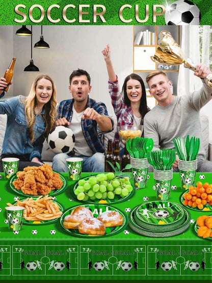 Fußball Partygeschirr Set 141-teilig Kindergeburtstag Deko Fußball Theme