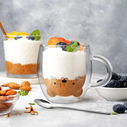 ecooe Katze Latte Macchiato Gläser 290ml Geschenkidee Frauen Kinder